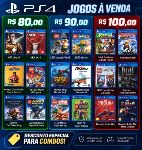 Jogos PS4 - diversos