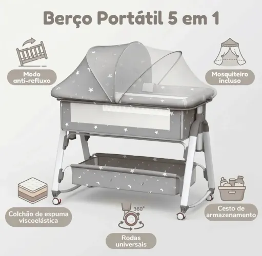 Berço Moisés portátil Multifuncional