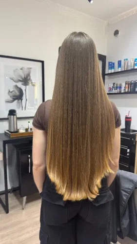 Cabelo loiro mega hair 
