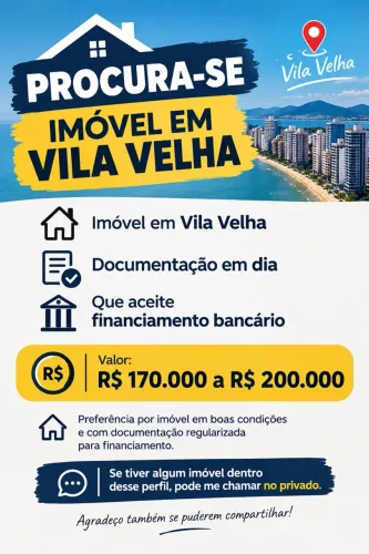 Busco imóvel a venda em Vila Velha 