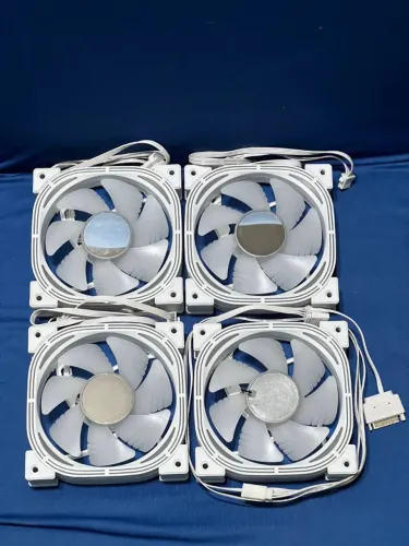 Kit com 4x com Ventoinhas 120mm Aigo Darkflash Infinity 24 Pro ARGB 65CFM Branca