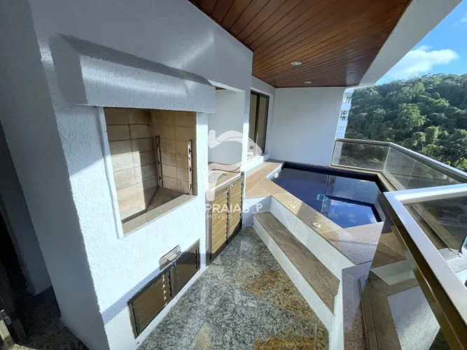 Apartamento com piscina, 3 dormitórios, Pitangueiras, Guarujá