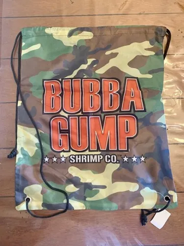 Saco mochila nylon bubba gump shrimp co nova exclusiva 