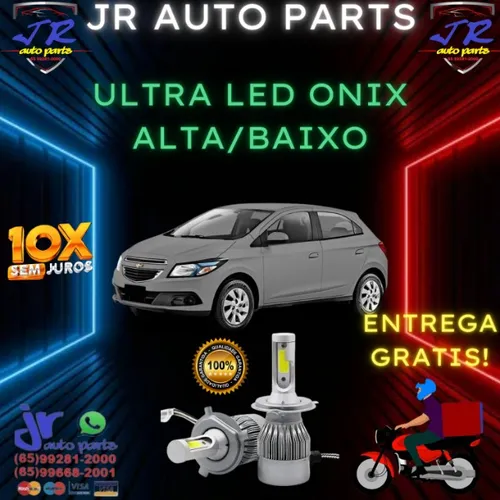 Ultra LED Chevrolet Onix 2013 (Alta/Baixo)