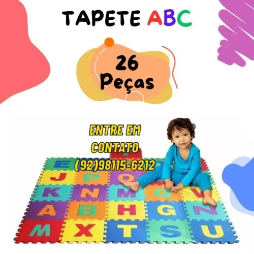 Tapete Infantil Alfabeto Completo 26 Peças-Entregas 9h as 22h