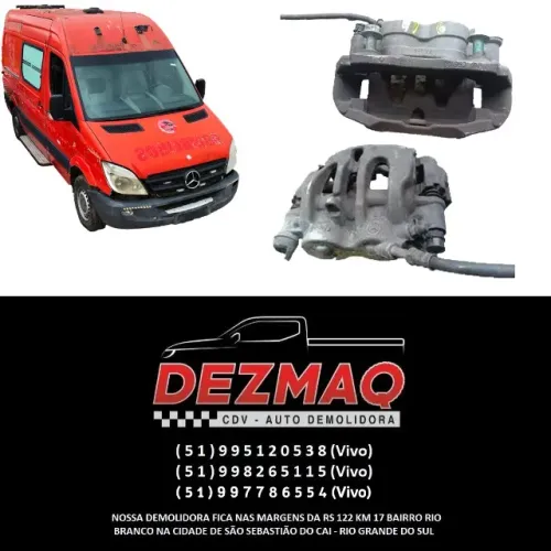 Pinça Freio Dianteira Direita e Esquerda Mercedes Sprinter 415 2012/2019 LE e LD