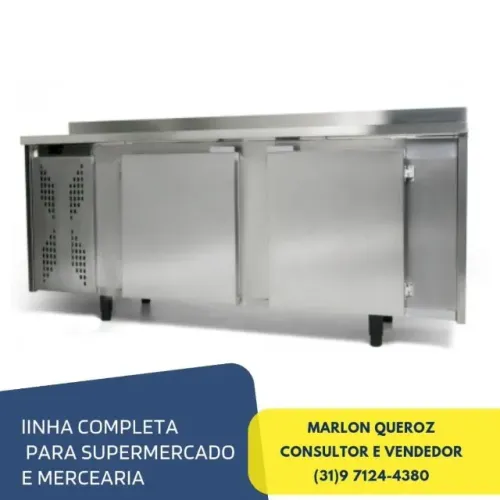 Balcão de Encosto 1,50M Polar Novo Inox