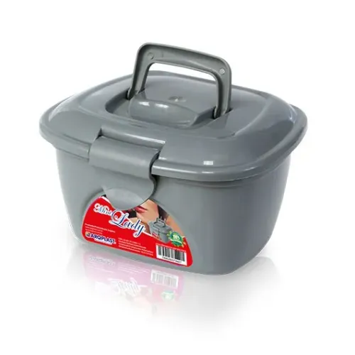 Mini Maleta Lady Box Prata - 7" 25363 Arqplast