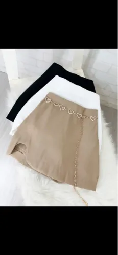Short saia bengaline preto