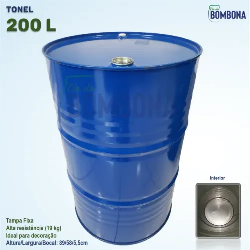 Tonel Metálico 200 Litros (Tambores/Toneis/Decoração/Bombona)