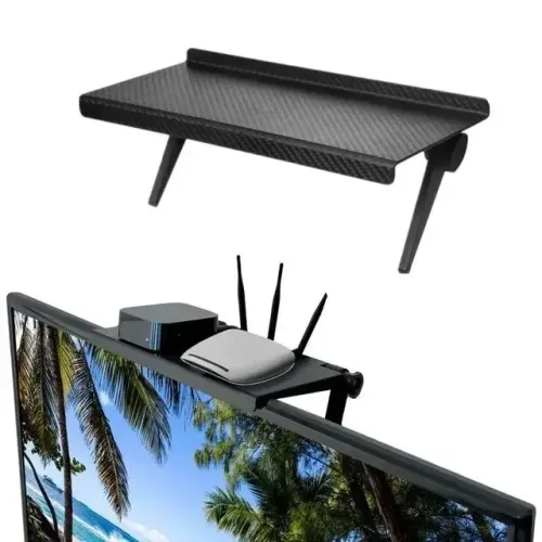 Suporte para TV com Prateleira - Organização e Praticidade