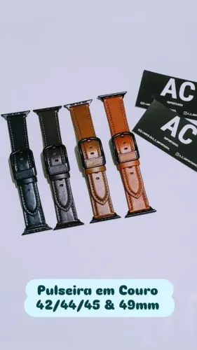 Puseiras em couro Apple Watch 42a49mm