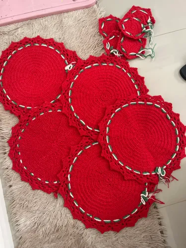 Suplaste de crochê 6 lugares