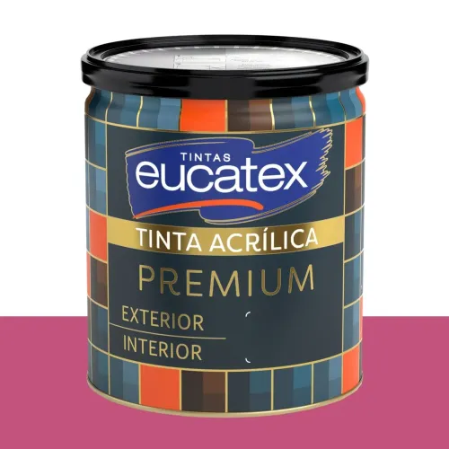 Tinta Acrílica Acetinada Eucatex Magenta 800 ml