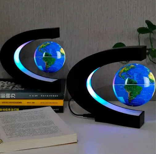 Luminaria Abarju Globo Terrestre Planeta Flutuante Magnetico
