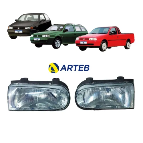 Par de Faróis para VW Gol G3 1.0 1.6 1.8