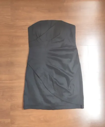Vestido Tubinho Tomara Que Caia Preto - Chifon