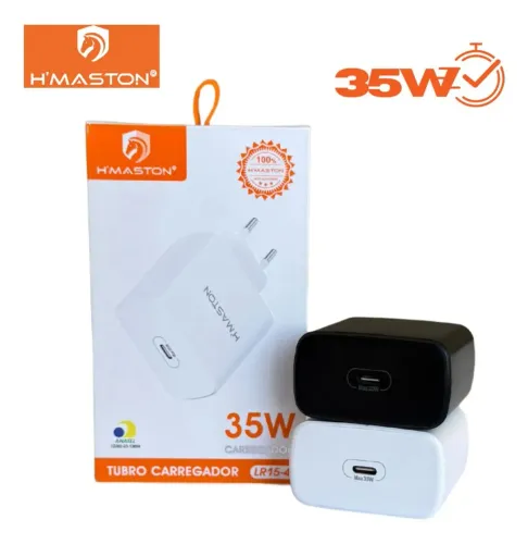 Carregador Fonte 35w Turbo Com Saida Tipo-c H'maston