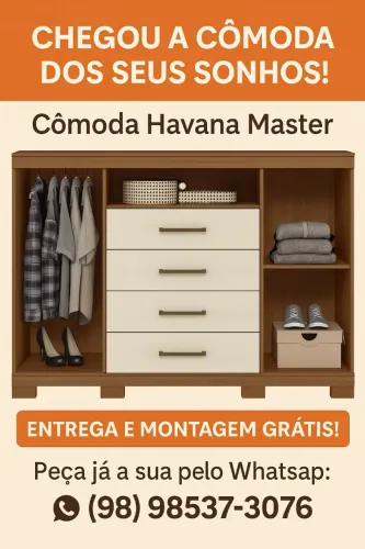 Cômoda Havana Master - Entrega e Montagem Grátis!