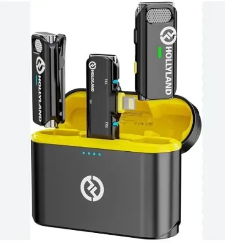 Microfone de lapela sem fio Hollyland Lark C1 para iPhone 14/13/12