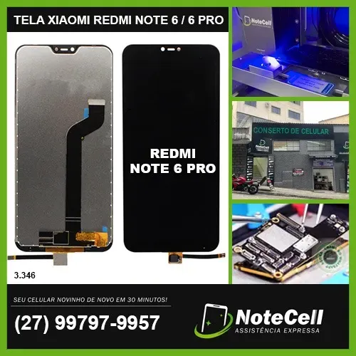 Tela Display Para Xiaomi Redmi Note 6 / Note 6 Pro 3.346 - Instalação Expressa