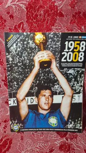 Revista jornal o dia comemorativa 50 anos da copa do Mundo de 1958