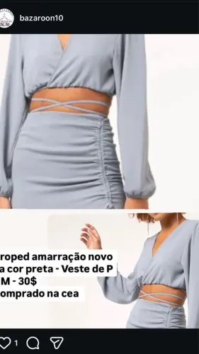 Croped novo manga longa