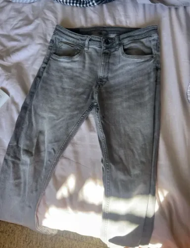 Calça cinza slim Fit zara