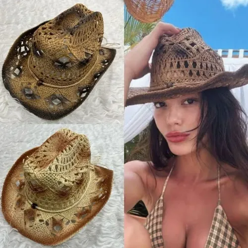 Chapéu Country Sertanejo Rodeio Shows Peão Caipira Cowboy Vaquejada Palha Furadinho