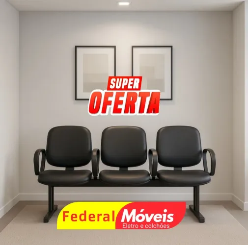 Cadeira de Espera Longarina Diretor 3 Lugares Curvim - Conforto e elegância!