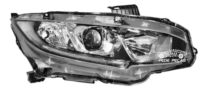 Farol Honda Civic G10 2017 2018 A 2021 Com Led Elétrico Ld Direito/passageiro