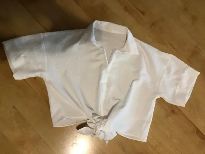 Camisa Cropped com textura tam PP