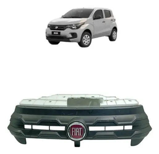 Grade Dianteira Radiador Original Mobi 2017 2020 Orig Usado Preto E Branco Preto