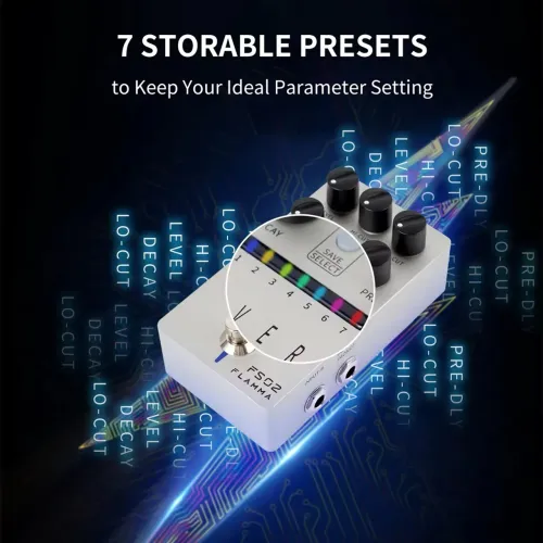 Pedal Flamma FS02 Reverb 7 Presets NOVO