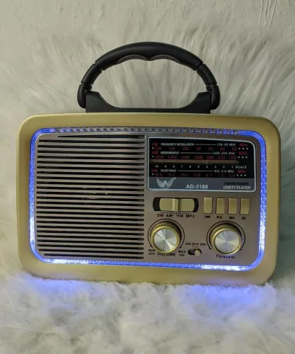 Rádio Portátil Retrô AD-3188 - Bluetooth, USB e TF