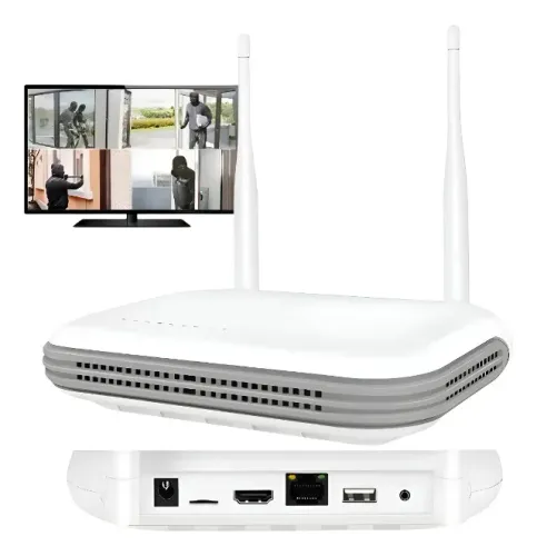 Nvr Gravador 8 Canais P/ Câmeras Segurança Wi-fi Onvif Cftv