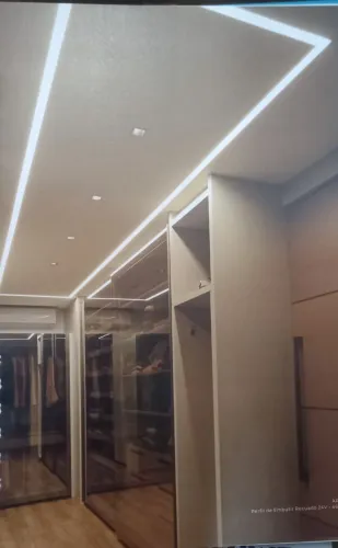 Perfil para led embutir e sobrepor alumínio 