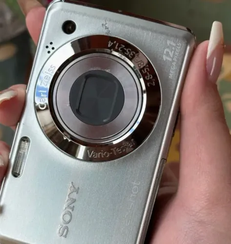 sony cyber-shot dsc-w210 verde água (ultra rara & vintage)