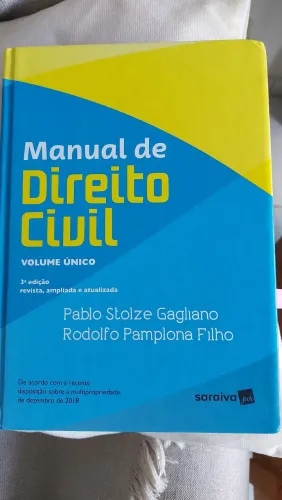 Livro Manual de Direito Civil Pablo Stolze Rodolfo Pamplona Volume único