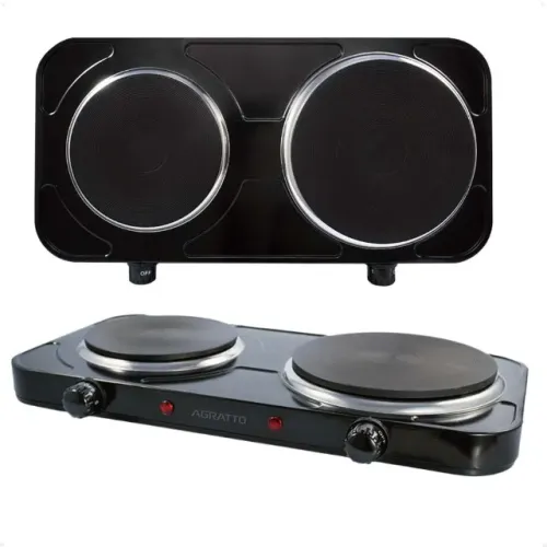 Fogão Elétrico de Mesa Preto 2 Pratos