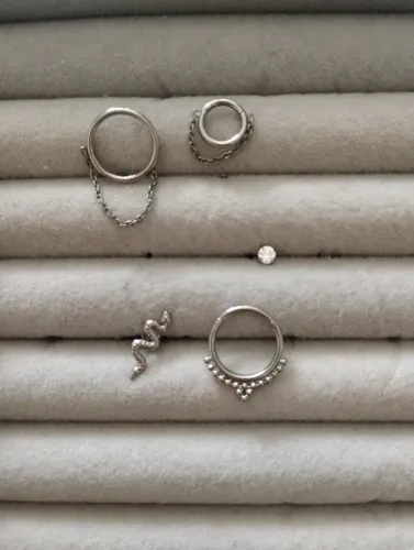 Kit piercing em titânio 