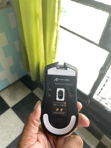 Mouse Gamer X11 Attack Shark Tri Mode 22000dpi Paw3311 Dock Cor Preto