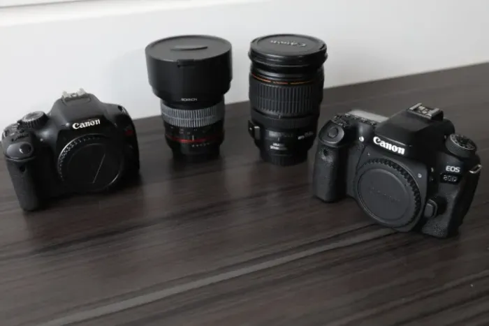 Canon 80D + 17-55mm f/2.8 + Rokinon 10mm + T2i