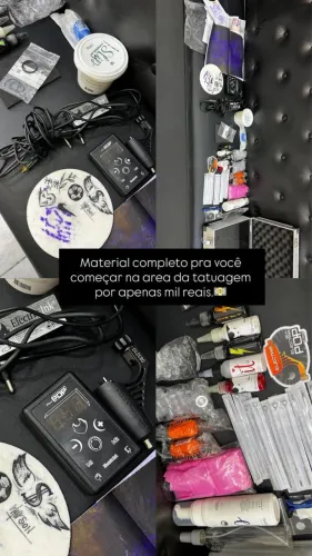 Material completo de tatuagem 