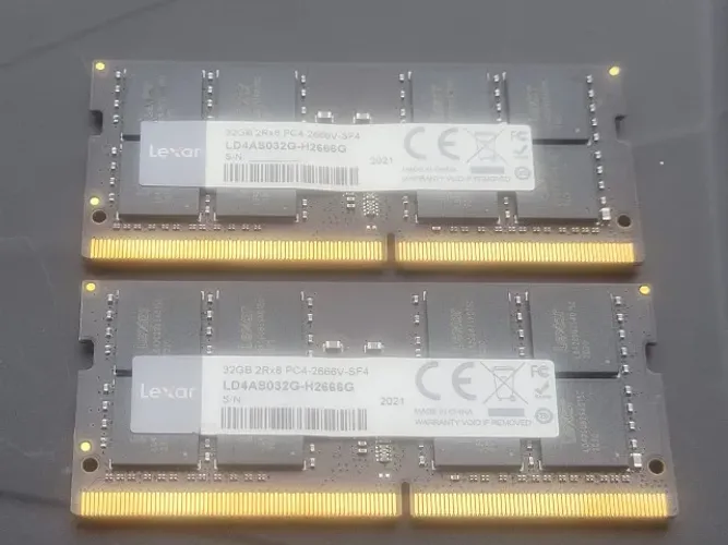 Memória DDR4 32Gb Notebook seminovas! Oportunidade no desapego.