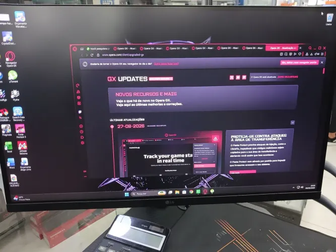Monitor gamer ultragear 27 + suporte articulado