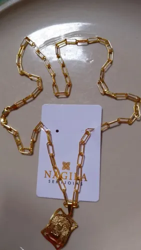 Cordão masculino banhado a ouro 