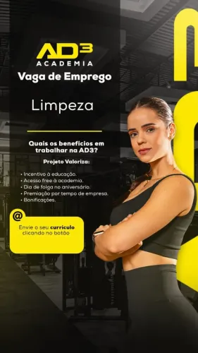 ? VAGA: AUXILIAR DE LIMPEZA - ACADEMIA