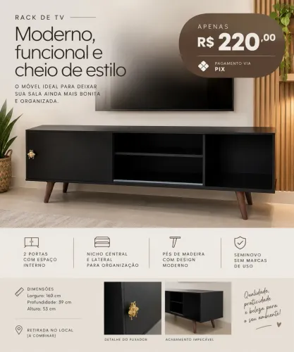 RACK DE TV 1.60m