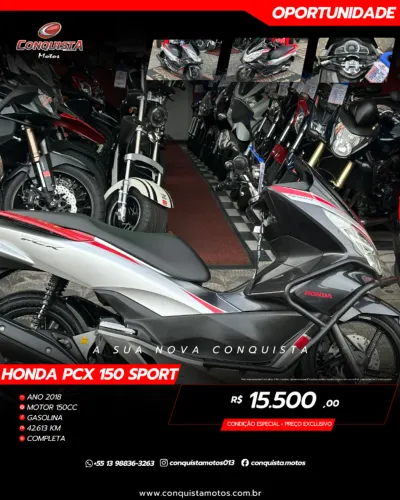 Honda PCX 150 Sport 2018 > Apenas 42.000Km